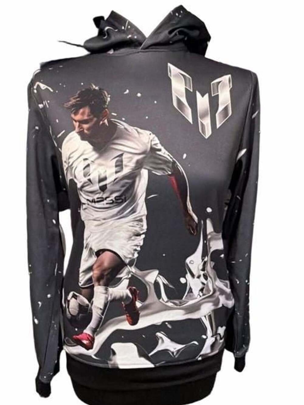 Lionel Messi Boys Sublimated Soccer Hoodie Sweatshirt Size XXL (18)